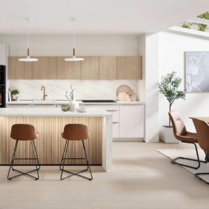 Kuechen - Bauformen Nobilia Design Inselküche Marmor Weiss