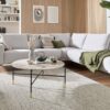 Interliving Ecksofa aus Stoff Silber