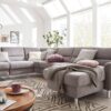 Interliving Wohnlandschaft mit Federkern Grau