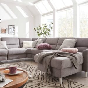 Interliving Wohnlandschaft mit Federkern Grau