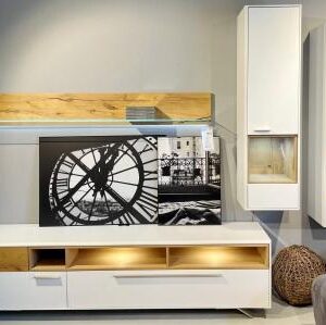 Interliving Wohnzimmer Serie 2102-Wohnwand Weiß