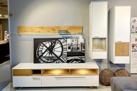 Interliving Wohnzimmer Serie 2102-Wohnwand Weiß