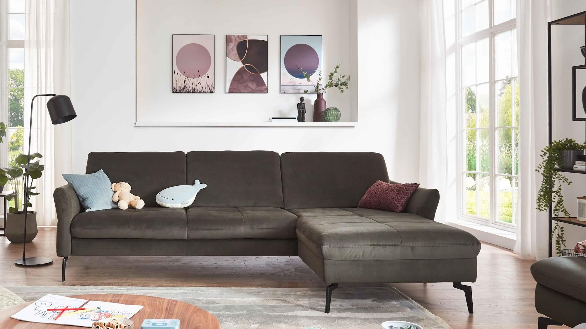 Modulmaster Ecksofa aus Stoff