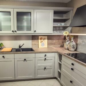 Nobilia Cascada Landhaus L-Küche Steingrau matt