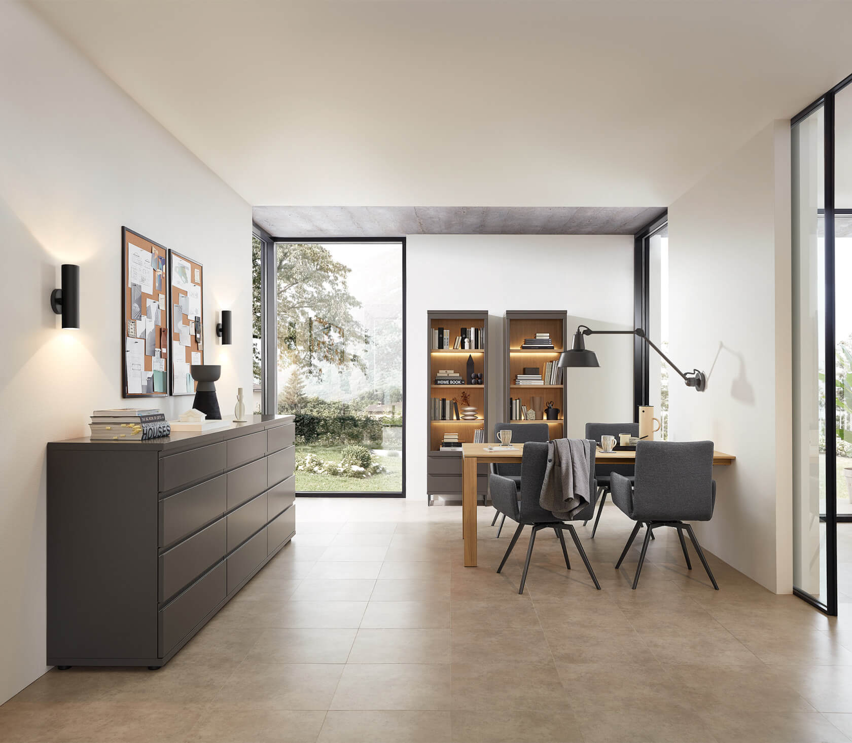 Varianta Home Office Schiefergrau Eiche