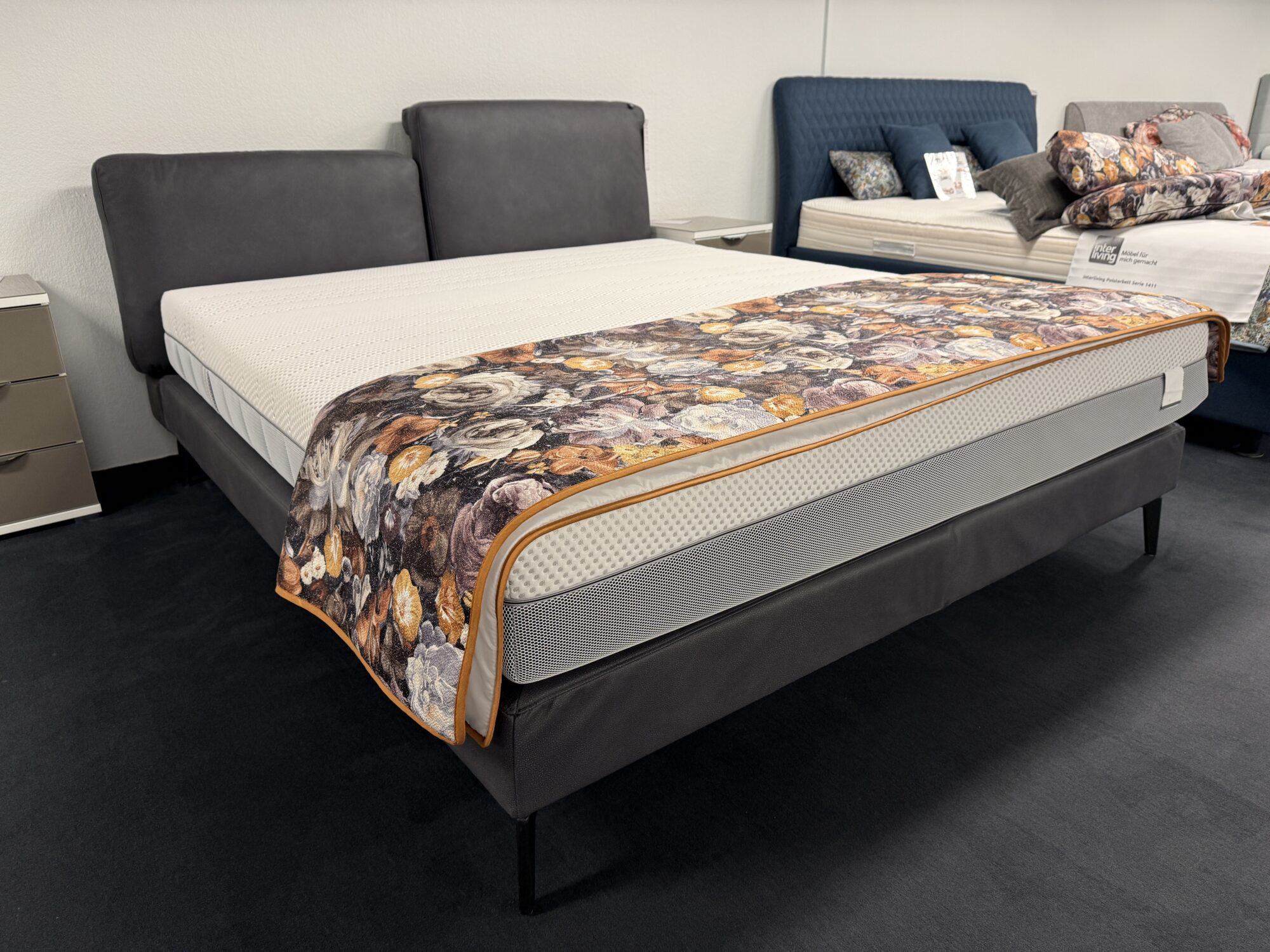 Boxspringbett Interliving 1416 Bezug Galero graphit