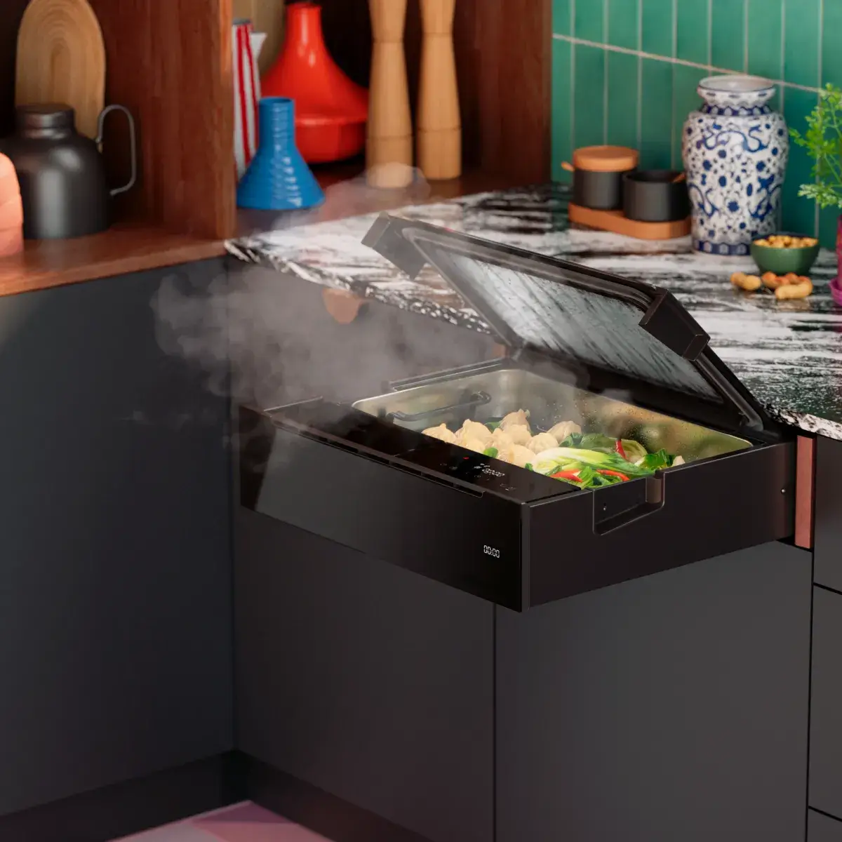 Neff-Dampfschublade-modern-eingebaut