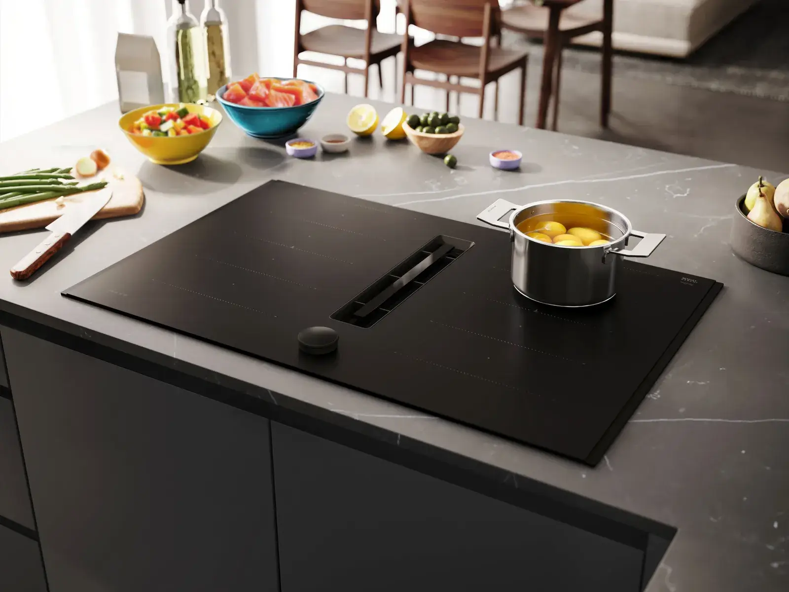 Neff-Induktionskochfeld-Matt-Black-Design