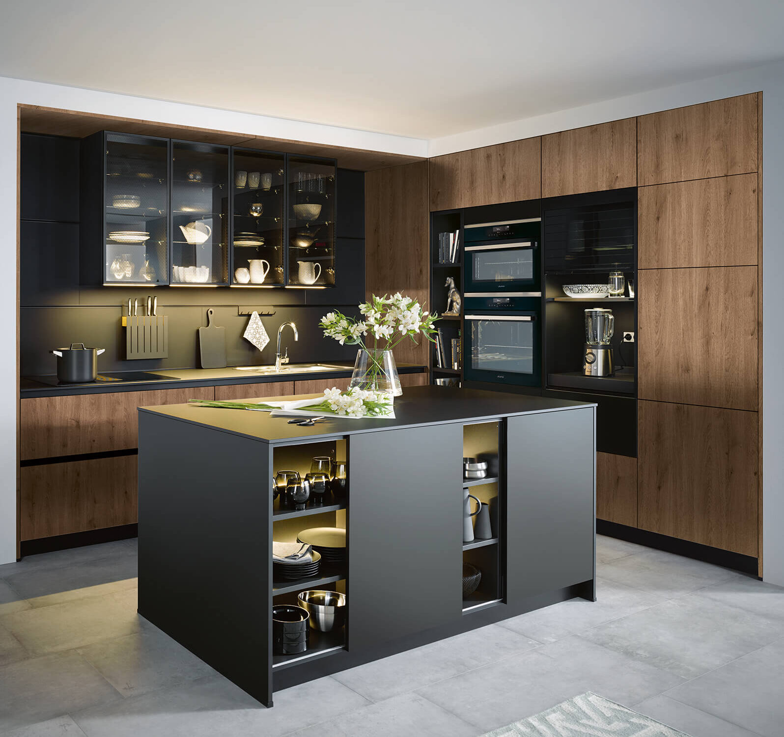 Schüller Design Inselküche Eiche