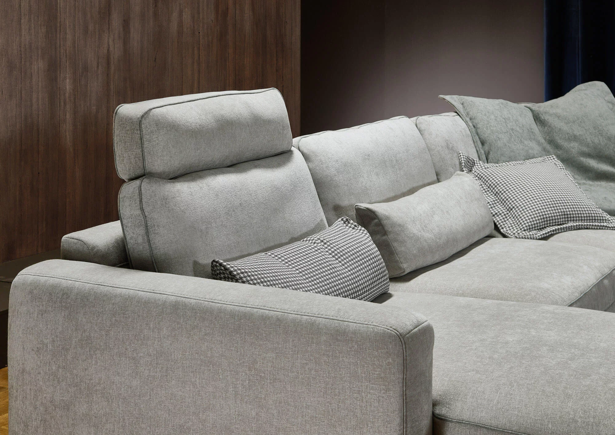 Hukla Wohnlandschaft Stoff grau