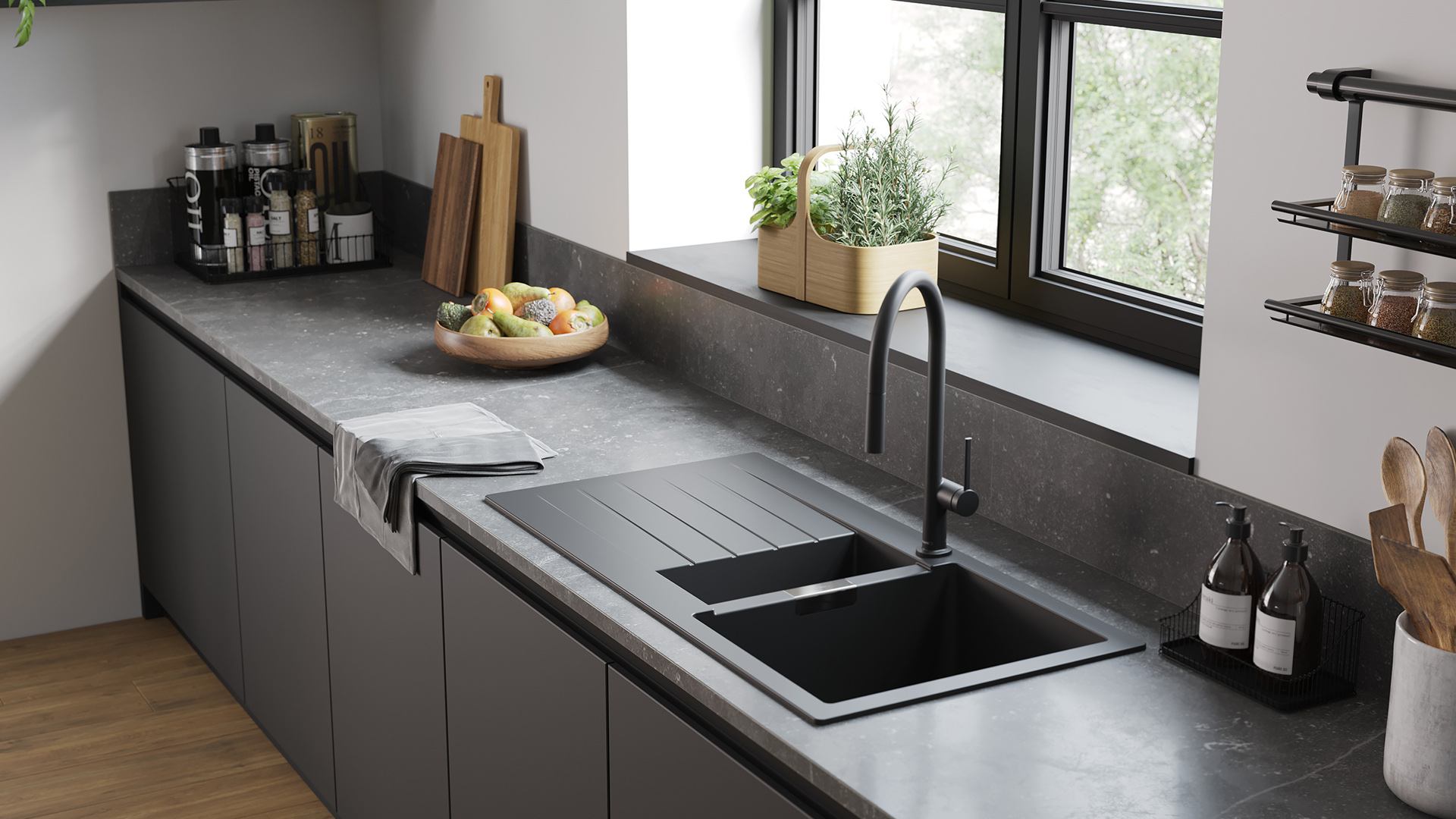 Hansgrohe Doppelspüle S52 mit Ablage