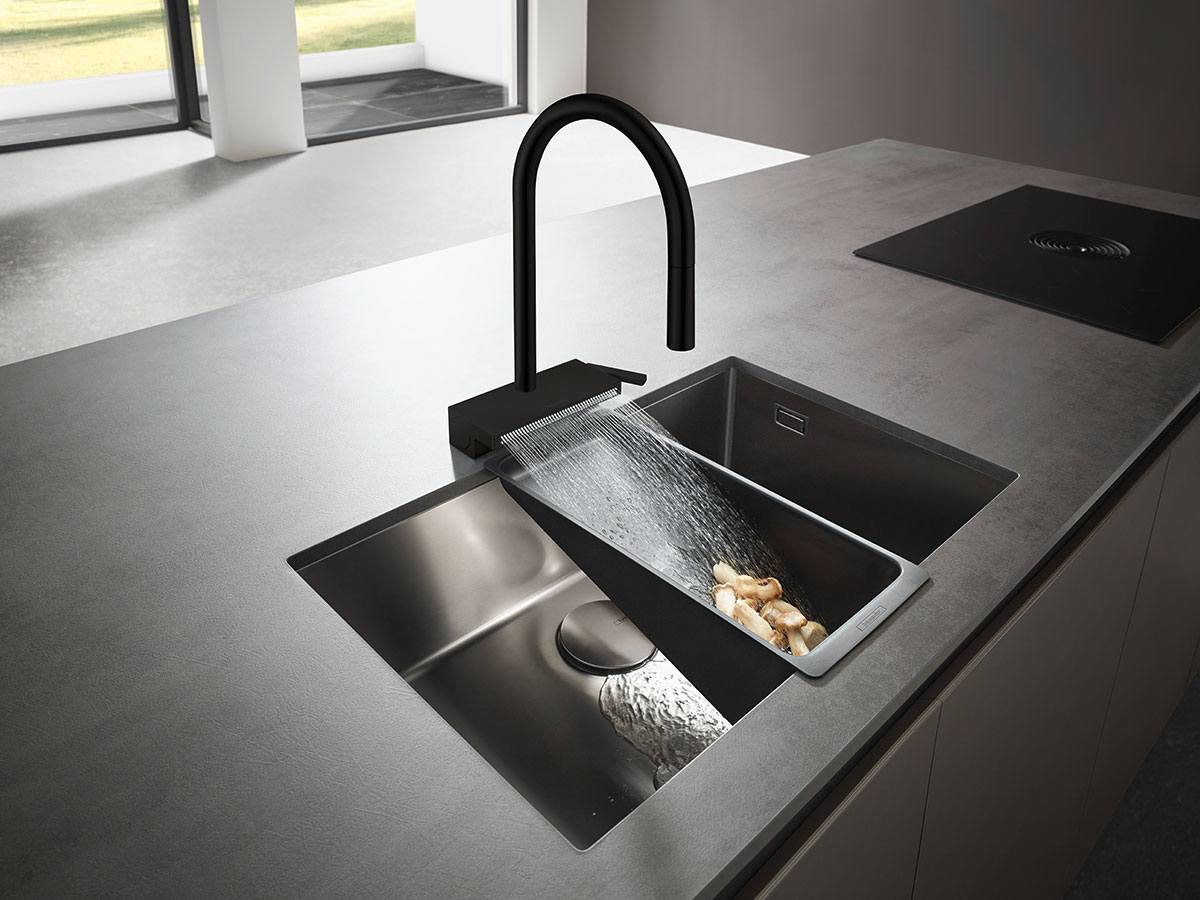 Hansgrohe Küchenarmatur Aquno Select M81 Mattschwarz
