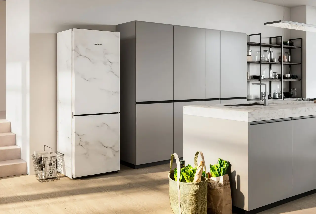 Liebherr -Mystyle-Kuehlschrank-Marmoroptik